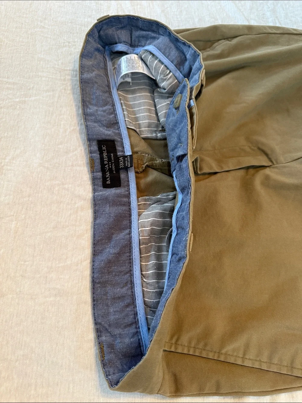 Banana Republic Aiden Str. Chino 33X34 Acorn Color darker tan Brown Pants